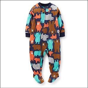Carter’s | bears fleece one piece footie pyjama | size 2T